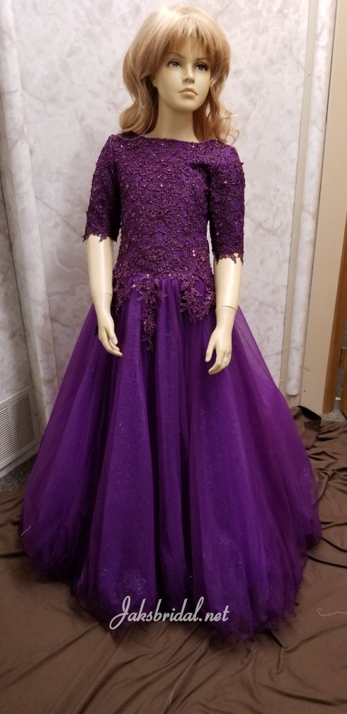 long purple dress