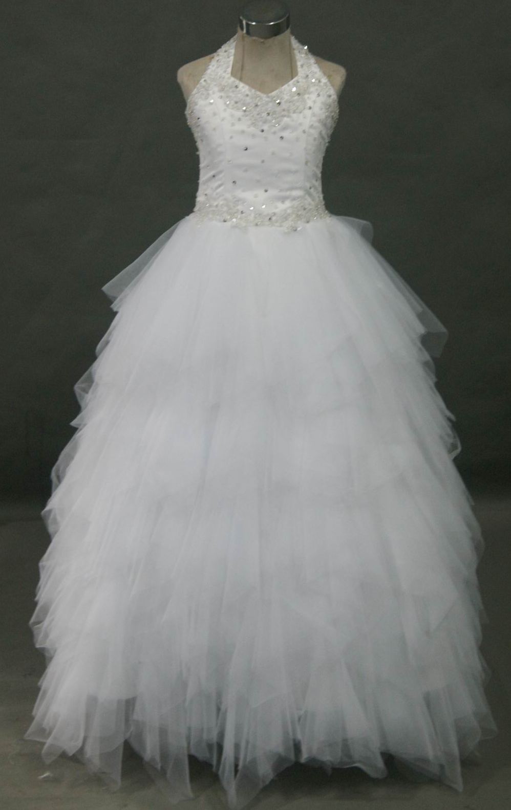 pageant dress with handkerchief hemline