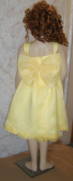 short yellow pageant dress