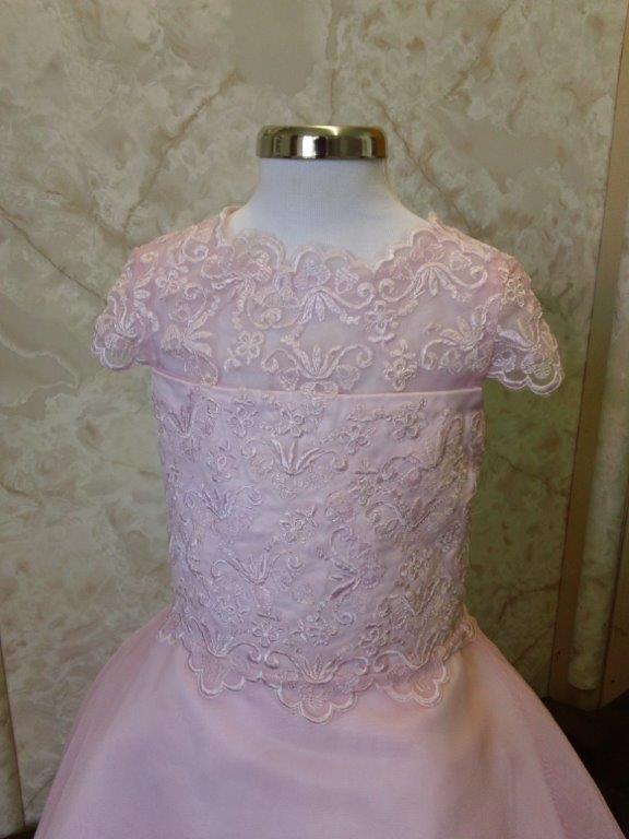 Pink Lace Flower Girl Dress