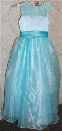 pool blue little girls formal dresses