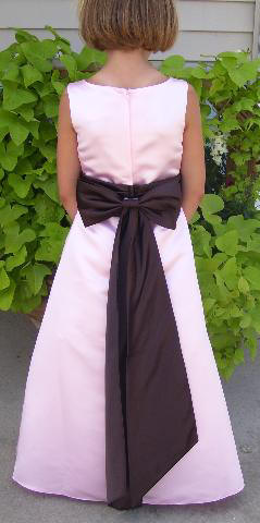 Pink and chocolate Bridesmaid dress