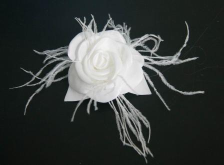 bridal feather hair comb 1