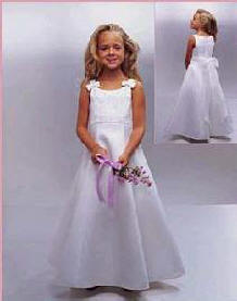 Cheap beaded mini bride dresses, In stock & on sale for $40.00  Scooped tank bodice with a bow on each shoulder strap. 