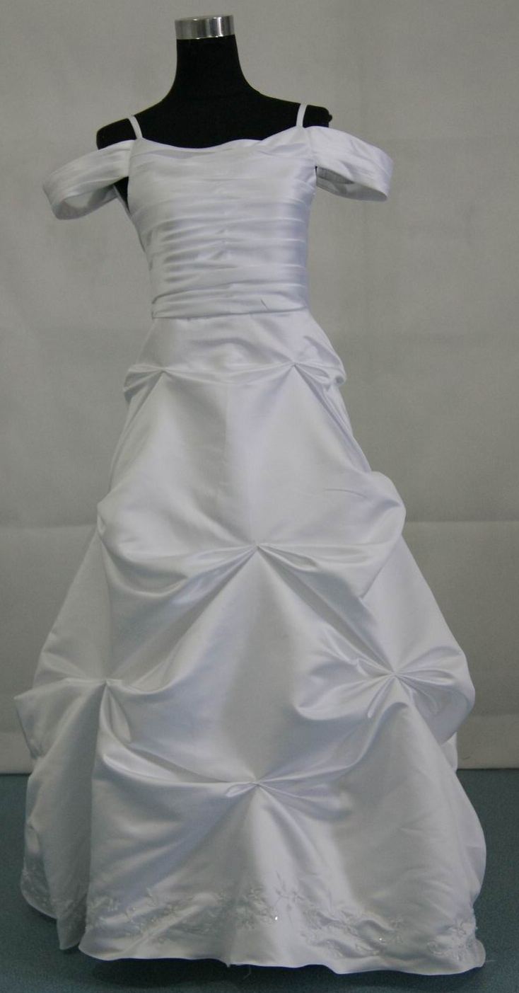 Satin Bridal Party Dress with Pleated Bodice