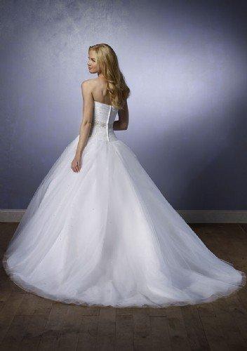 tulle wedding gown with silver