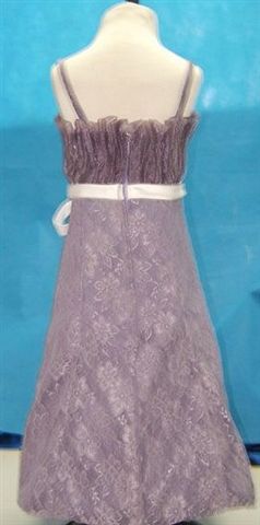 Victorian Lilac lace dress with White sash