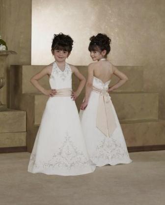 best selling elegant halter flower girl dresses