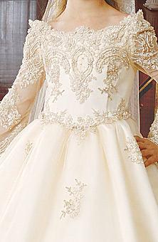 long sleeve flower girl wedding dress
