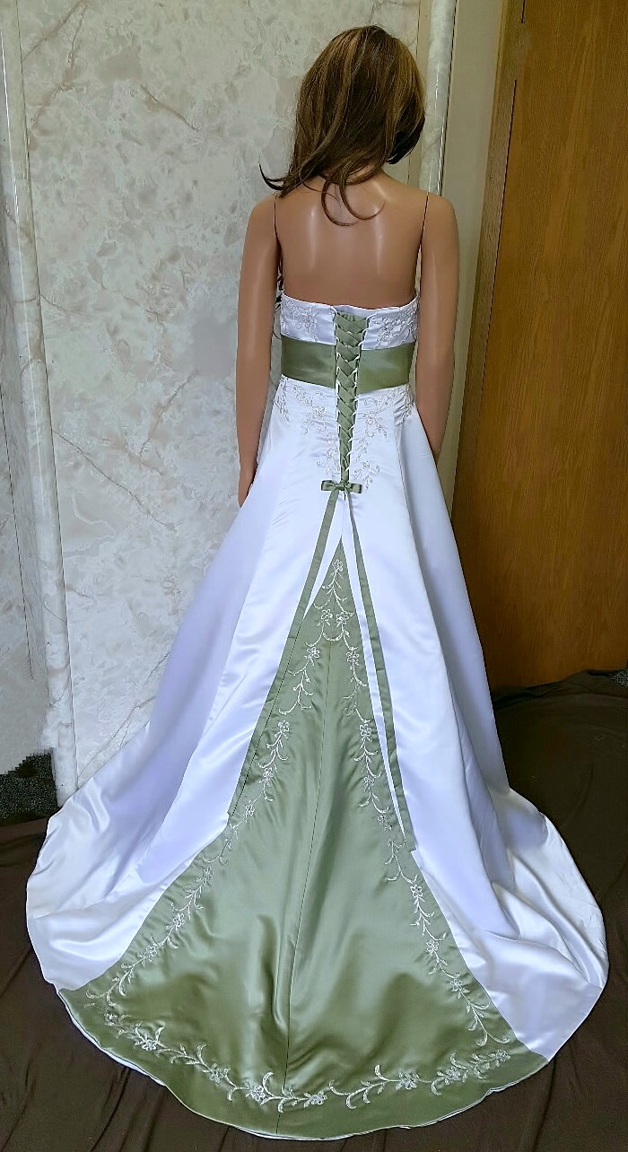 ivory and sage wedding dresses