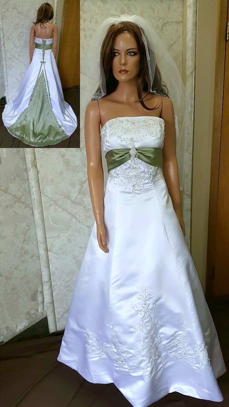 ivory and sage wedding dresses