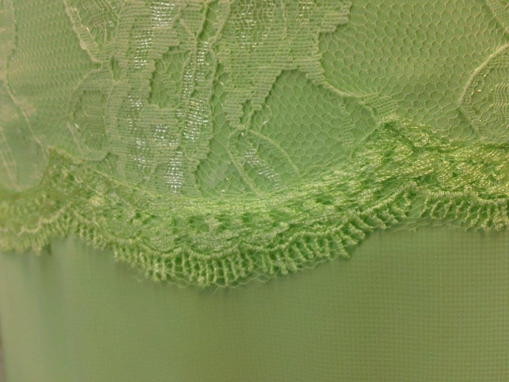 green lace flower girl dress