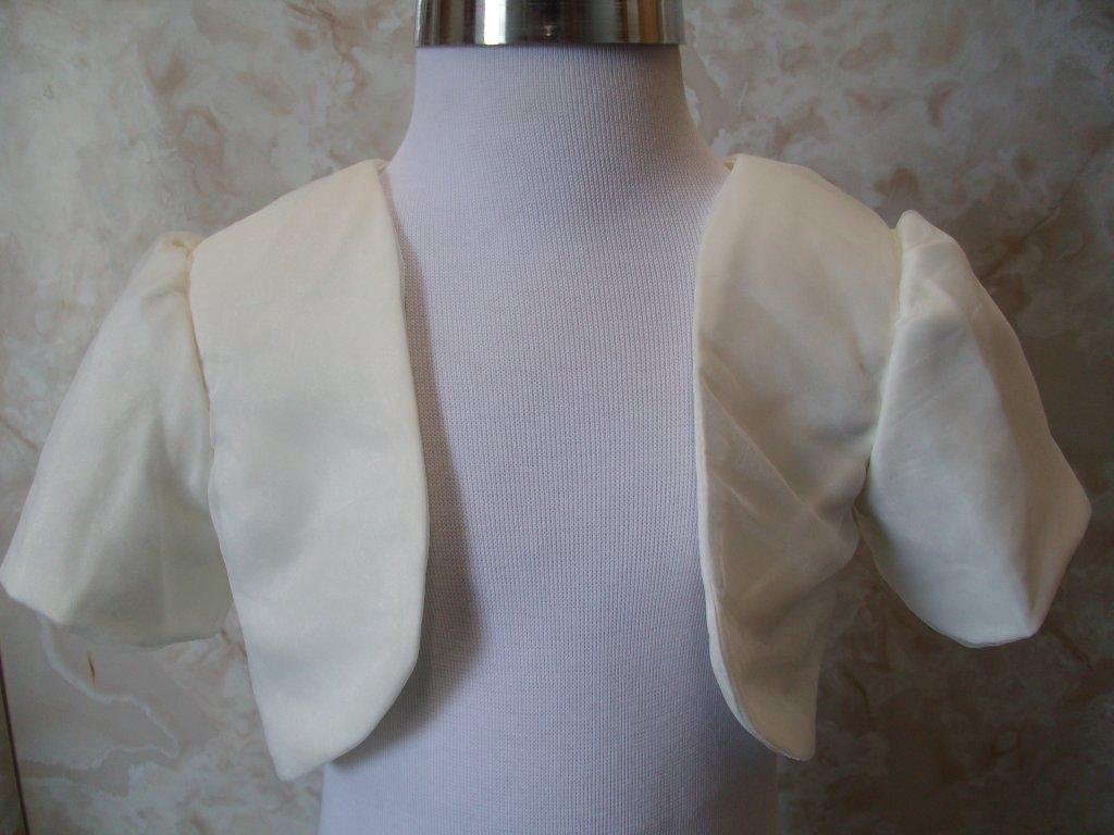 light ivory jacket with organza overlay