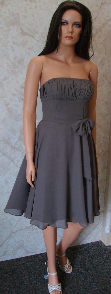 charcoal grey short bridesmaid dresses