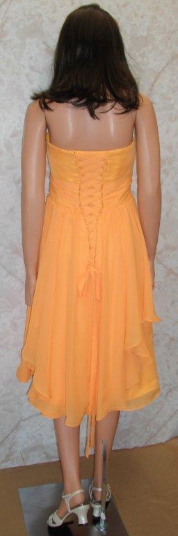 bridesmaid tangerine sunset colored dresses
