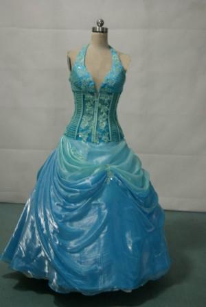 blue modern day fairytale ball gown