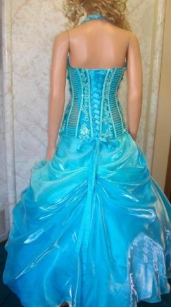 halter neck pageant gown