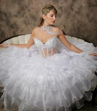 strapless corset prom dress