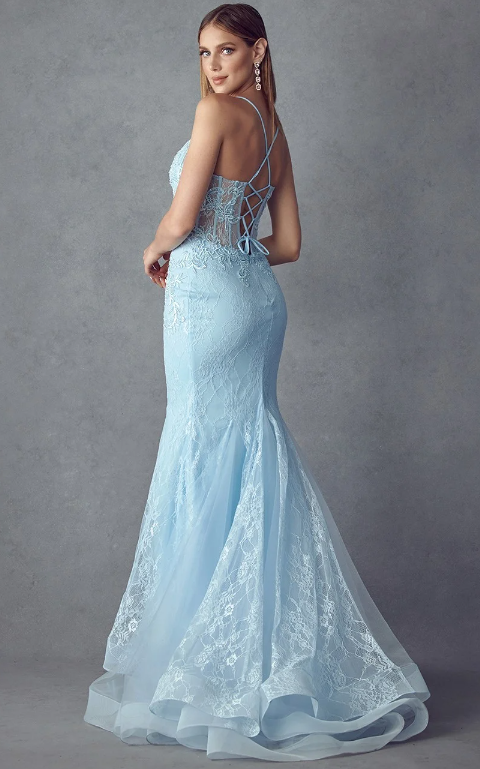 baby blue prom dress