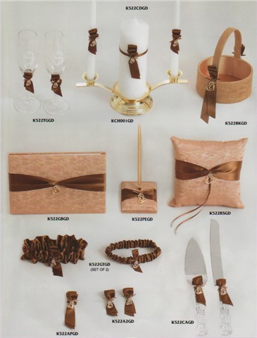brown wedding ceremony accessories