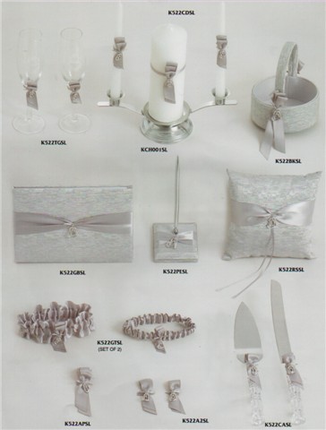 silver wedding ceremony accessories