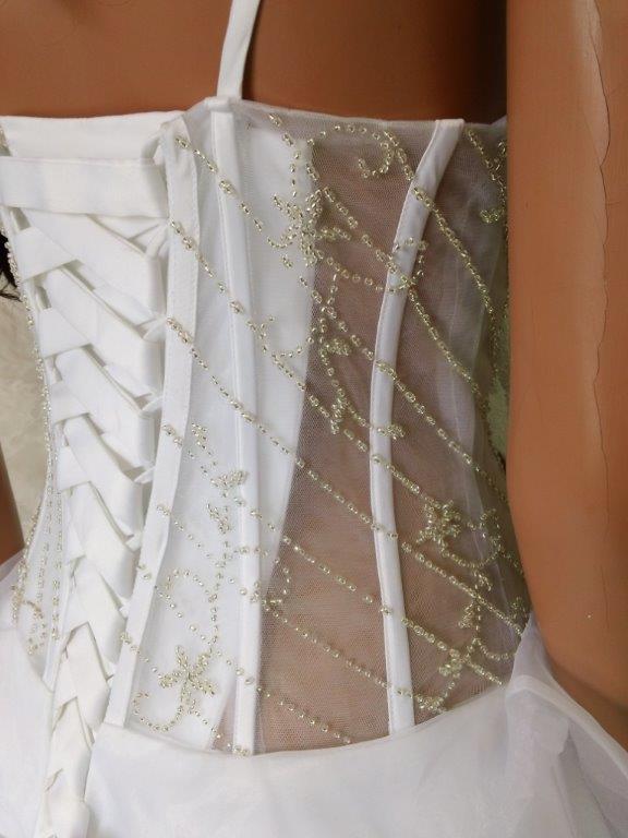 sheer corset bodice wedding gown
