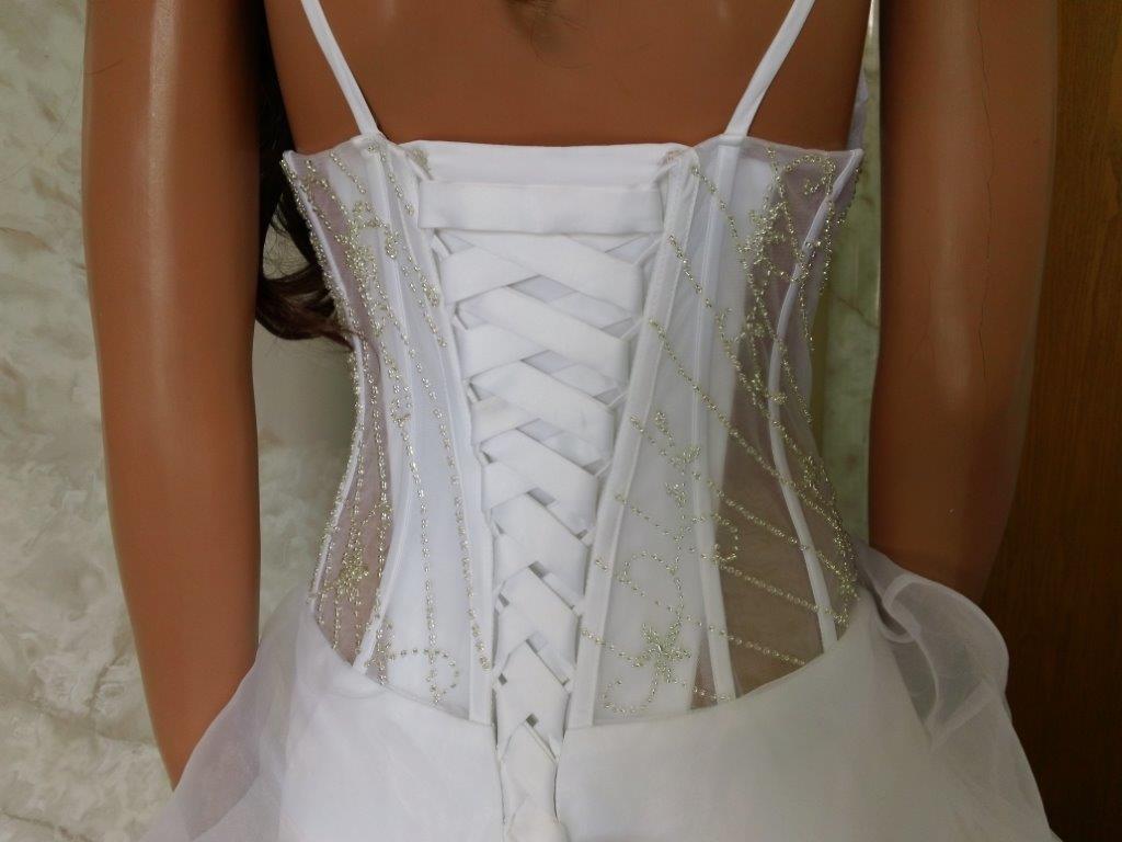 sheer corset bodice wedding gown