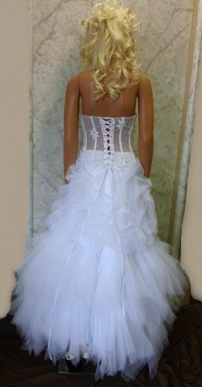 Jeweled illusion prom dress