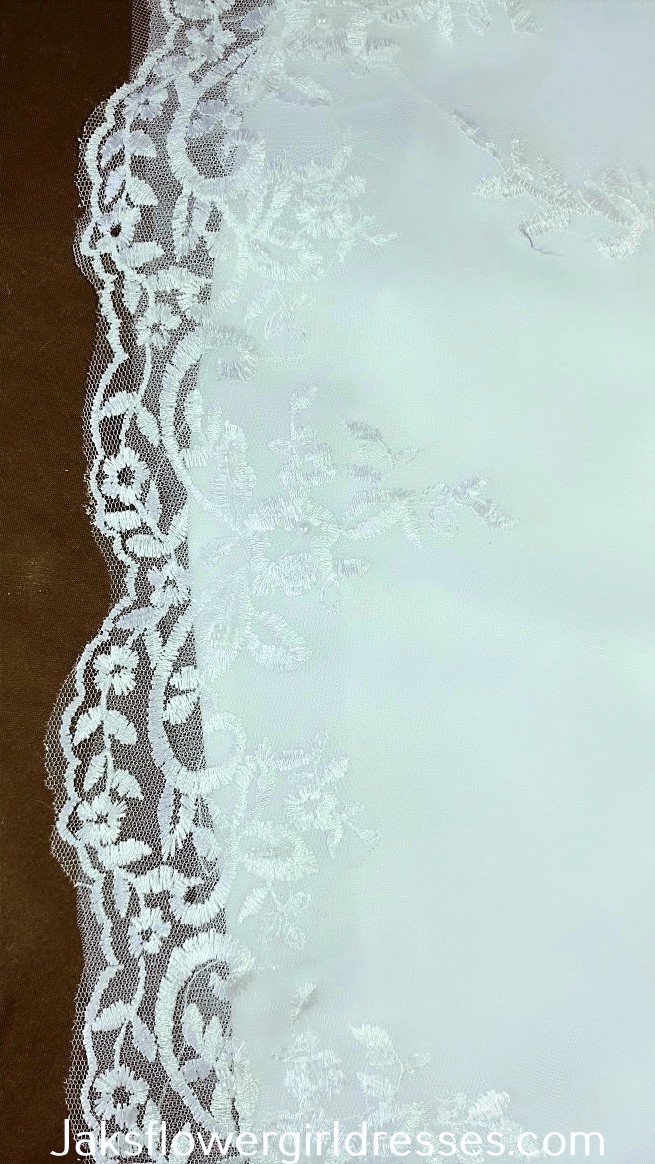 White lace miniature bride dress