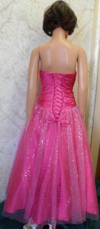 pink corset lace up gown 