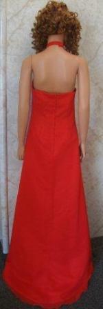 Long Red halter dress