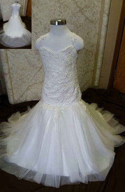 miniature bride mermaid style dress