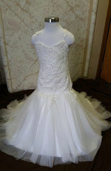 miniature bride mermaid style dress