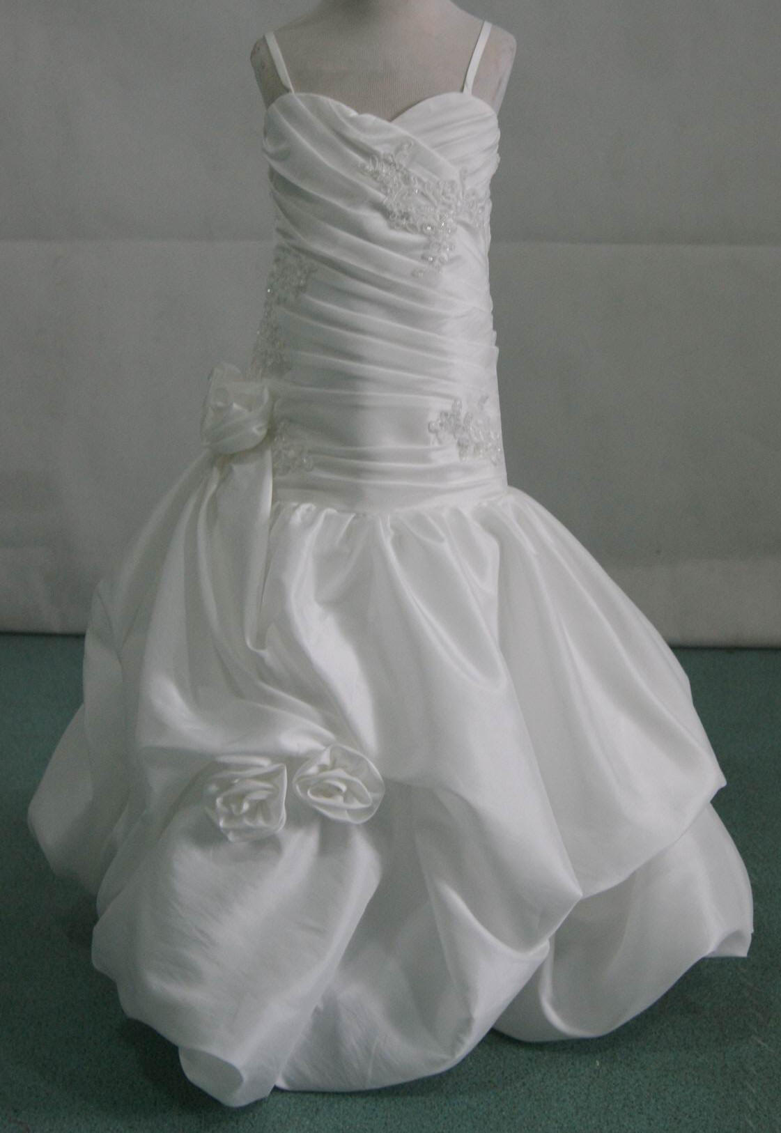 Matching miniature bride wedding dresses