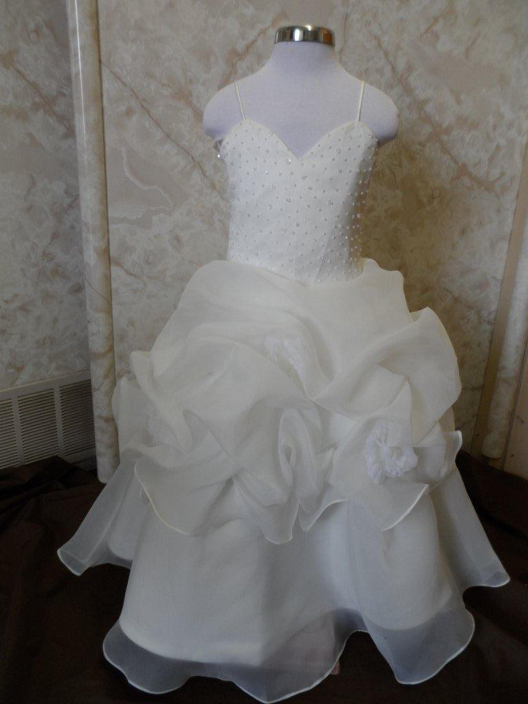 organza bridal ball gown with pickups
