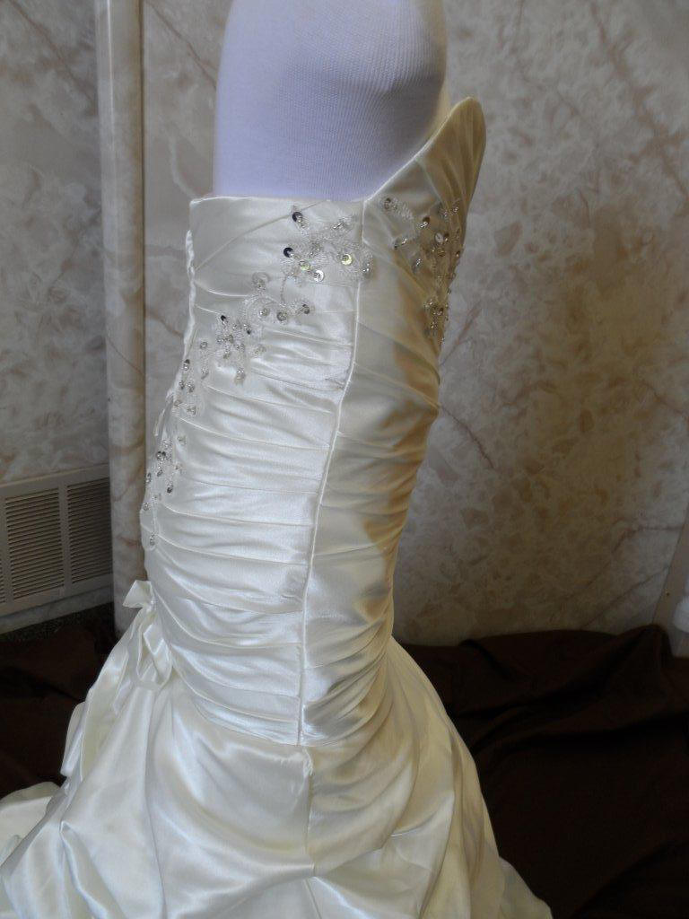strapless fitted bodice