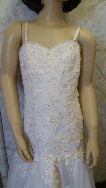 Lace crystal beaded embroidery dress