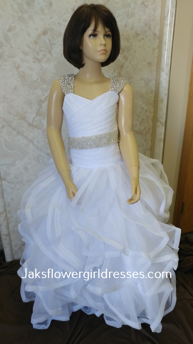 ruffled miniature bride dresses