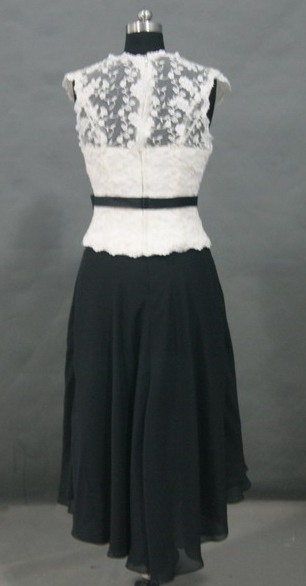 Mother's lace dress in black and white