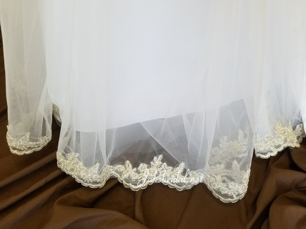 glitter fabric under the tulle layer