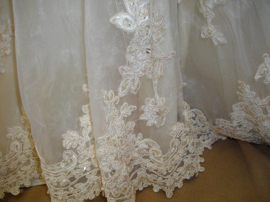 embellished lace skirt