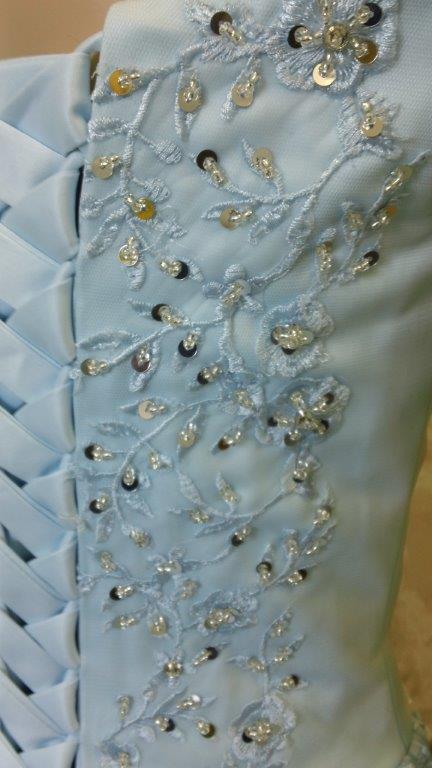 blue southern bell pageant gown