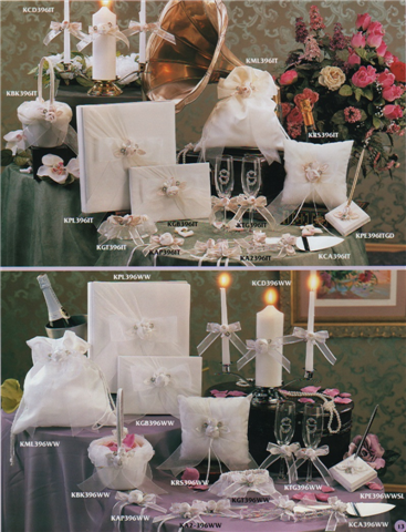 organza bow and rose wedding collection