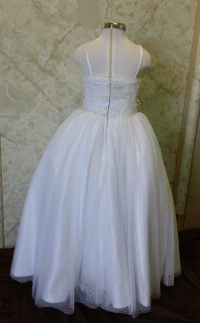 Long white pageant dress
