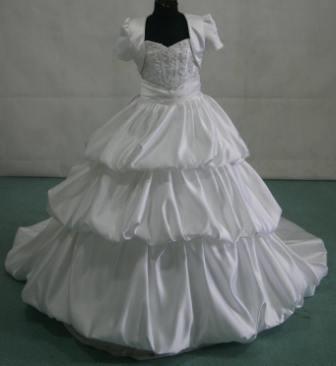 bubble layered miniature bridal gown with jacket