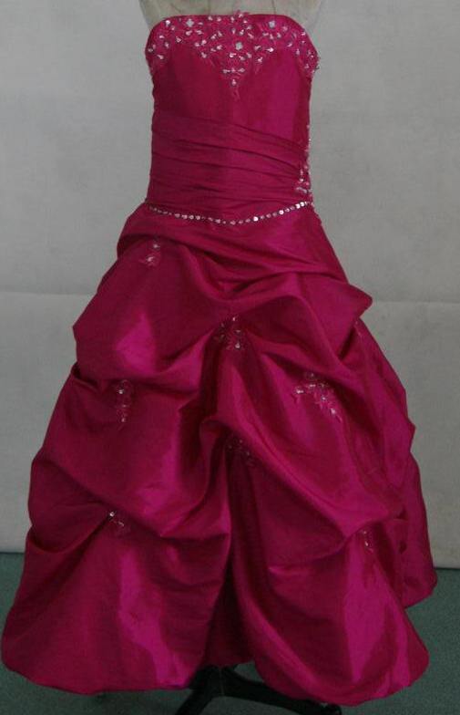 fushia prom gown
