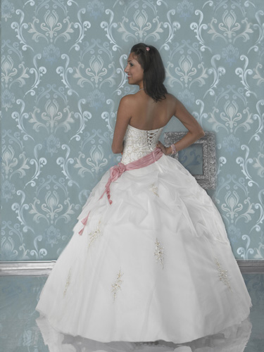 ivory and pink ballroom dress 