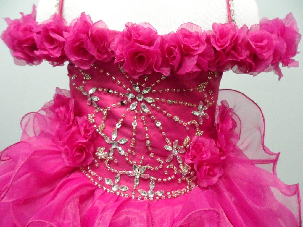 fuchsia baby pageant dress
