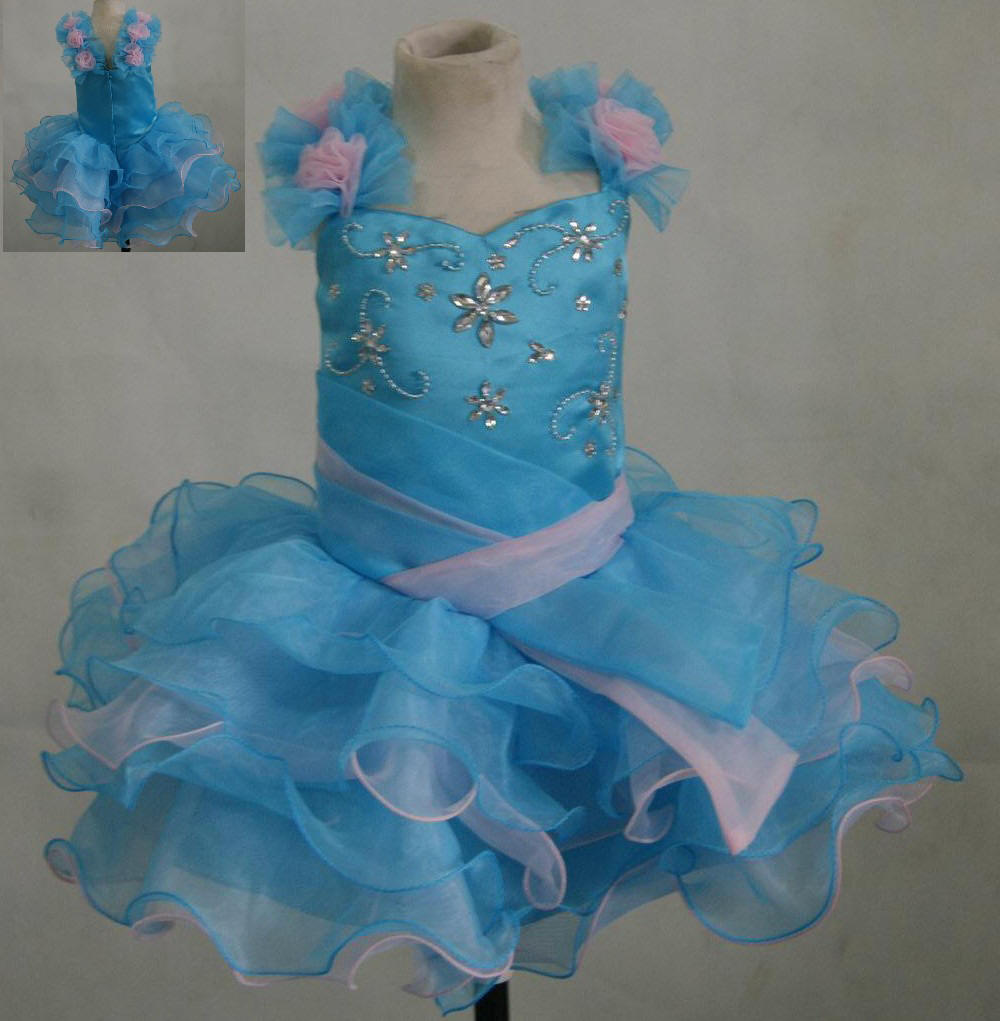 pink blue cupcake pageant dress