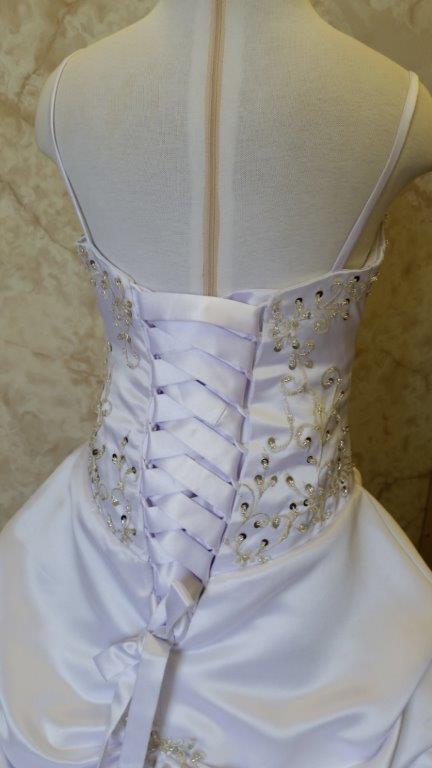 gown with corset closure